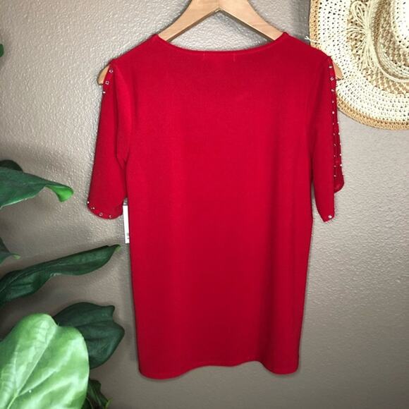 89th + Madison Ruby Red Rhinestone Top - Picture 2 of 6